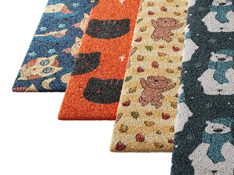 Carpet for childrens room set 5 Modelo 3D