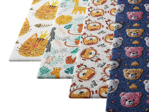 Carpet for childrens room set 6 Modelo 3D