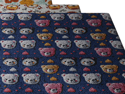 Carpet for childrens room set 6 Modelo 3D