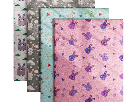 Carpet for childrens room set 7 Model 3D