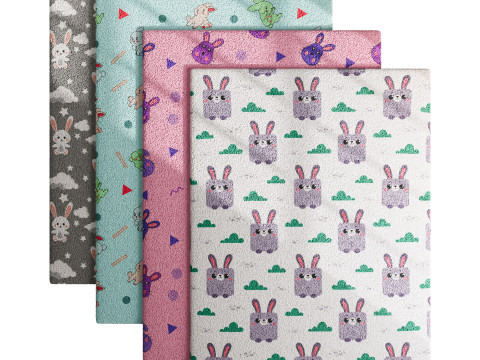 Carpet for childrens room set 7 Model 3D