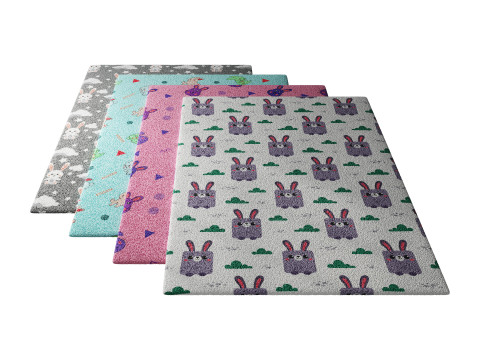Carpet for childrens room set 7 Model 3D