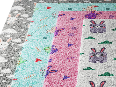 Carpet for childrens room set 7 Model 3D