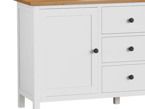 Chest of drawers 3 drawers and 2 doors Terek 3D Model
