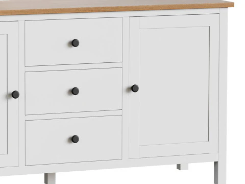 Chest of drawers 3 drawers and 2 doors Terek 3D Model