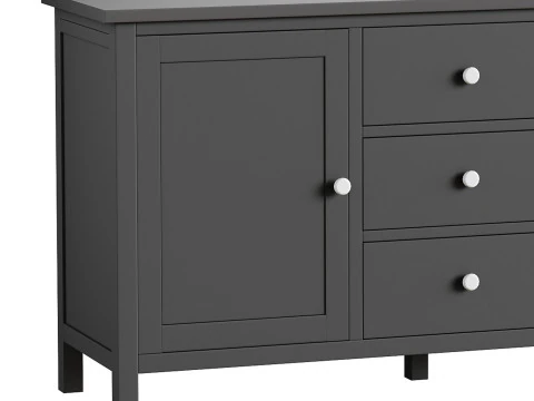 Chest of drawers 3 drawers and 2 doors Terek 3D Model