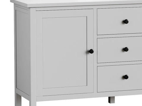Chest of drawers 3 drawers and 2 doors Terek 3D Model