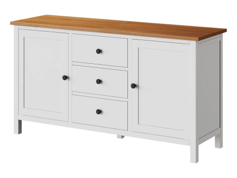 Chest of drawers 3 drawers and 2 doors Terek 3D Model