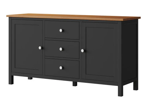 Chest of drawers 3 drawers and 2 doors Terek 3D Model