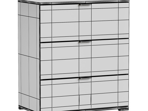 Chest of Drawers Shelving-4 Sand Model 3D