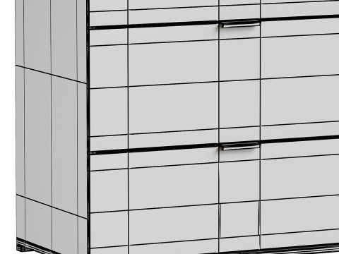 Chest of Drawers Shelving-4 Sand Model 3D
