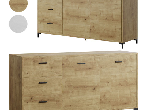 Cleveland 1 Wood Cabinet 3D Model