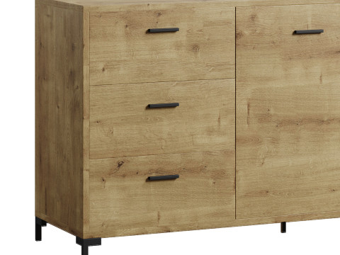 Cleveland 1 Wood Cabinet 3D Model