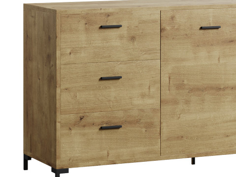Cleveland 1 Wood Cabinet 3D Model