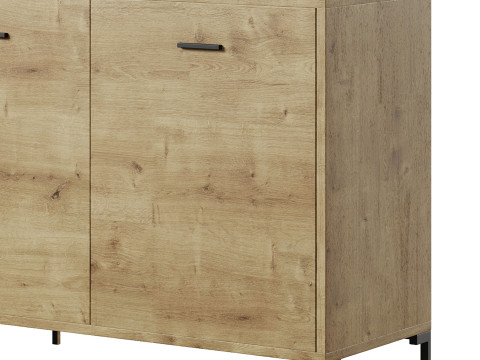 Cleveland 1 Wood Cabinet 3D Model