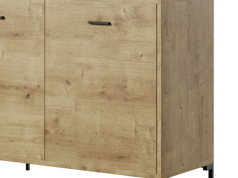 Cleveland 1 Wood Cabinet 3D Model