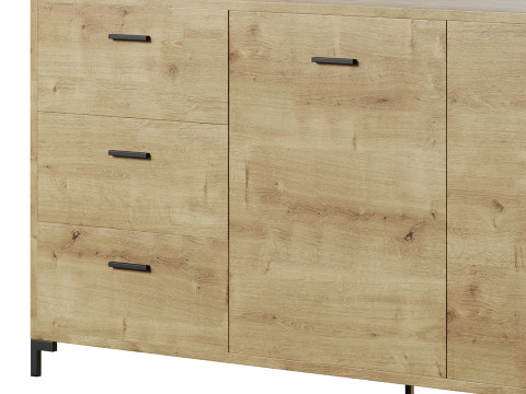Cleveland 1 Wood Cabinet 3D Model