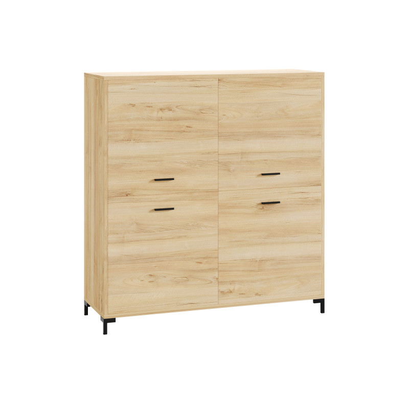 Cleveland-2 Wood White Cabinet 3D Модель .c4d .max .obj .3ds .fbx .stl .blend