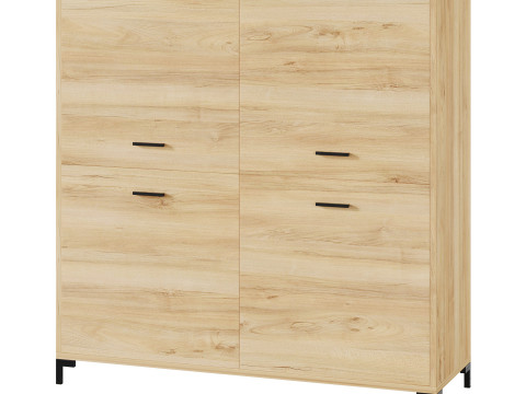 Cleveland-2 Wood White Cabinet 3D Модель