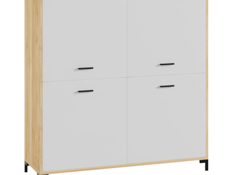 Cleveland-2 Wood White Cabinet 3D Модель