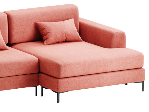 Corner sofa Edwin Velvet Terra Modelo 3D