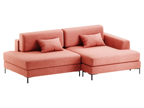 Corner sofa Edwin Velvet Terra Modelo 3D
