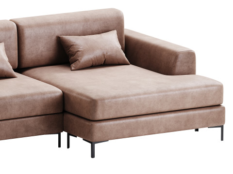 Corner sofa Edwin Velvet Terra Modelo 3D