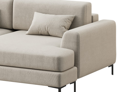 Corner sofa Edwin Velvet Terra Modelo 3D
