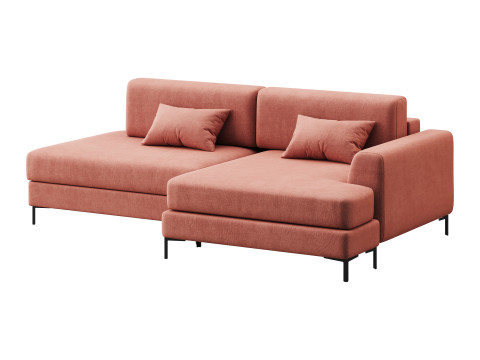 Corner sofa Edwin Velvet Terra Modelo 3D