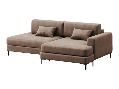 Corner sofa Edwin Velvet Terra Modelo 3D