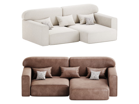 Corner sofa Vienna Bucle White 3D मॉडल