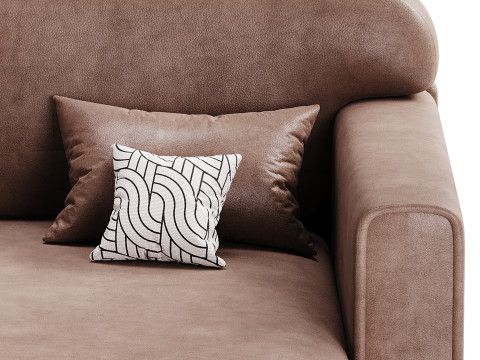 Corner sofa Vienna Bucle White 3D Model