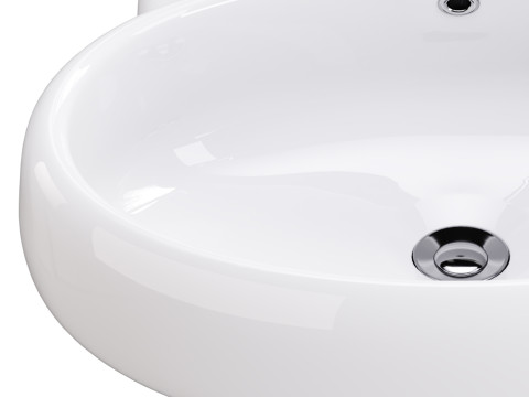 Corner Wall Mount Bathroom Model 3D