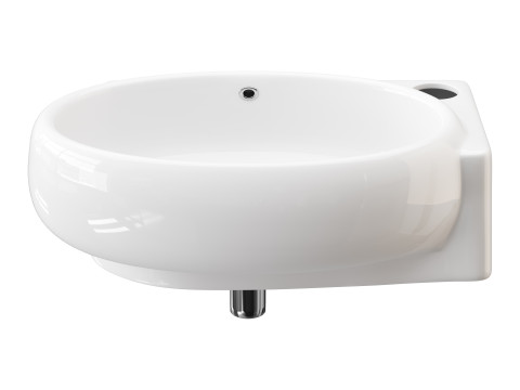 Corner Wall Mount Bathroom Model 3D