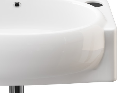 Corner Wall Mount Bathroom Model 3D