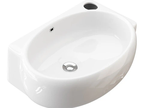 Corner Wall Mount Bathroom 3D Model