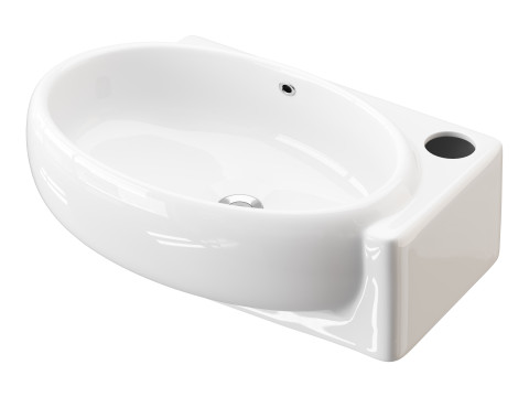 Corner Wall Mount Bathroom Model 3D