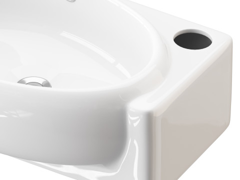 Corner Wall Mount Bathroom Model 3D