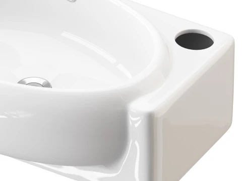 Corner Wall Mount Bathroom 3D Model