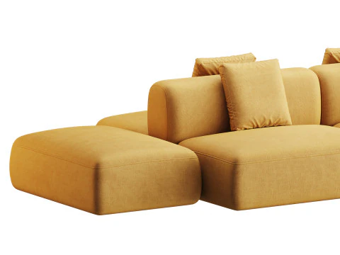 Cosy Island Sofa 3D Model