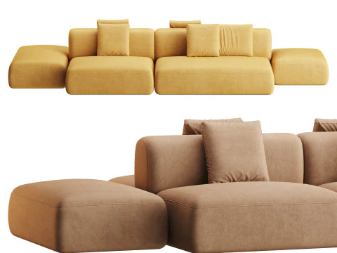 Cosy Island Sofa 3D Model