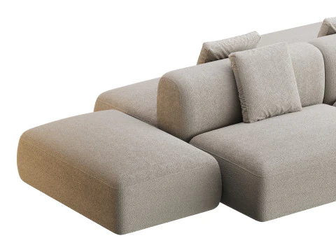 Cosy Island Sofa 3D Model
