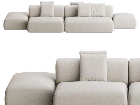 Cosy Island Sofa 3D Model