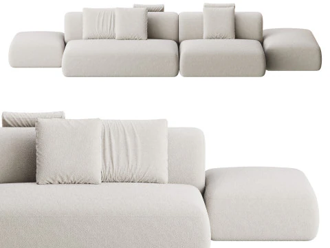 Cosy Island Sofa 3D Model