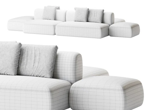 Cosy Island Sofa 3D Model