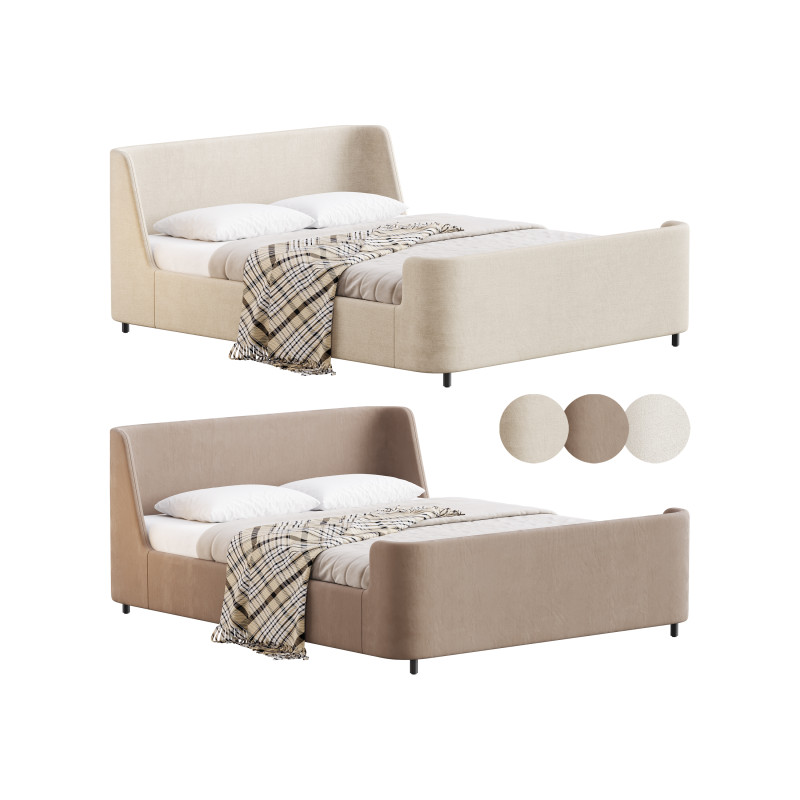 Delavega Bed K76 3D Model .c4d .max .obj .3ds .fbx .stl .blend 