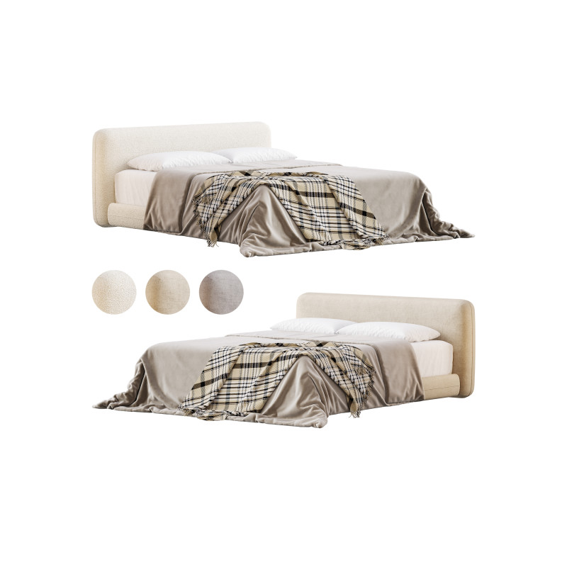 Delavega Bed KDP 01 3D Model .c4d .max .obj .3ds .fbx .stl .blend 