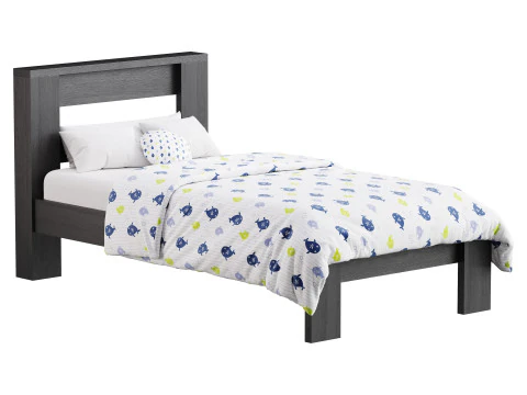 Estrutura da cama com plataforma de madeira DHP Jaymee Kids Modelo 3D