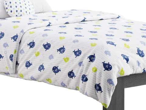 Estrutura da cama com plataforma de madeira DHP Jaymee Kids Modelo 3D