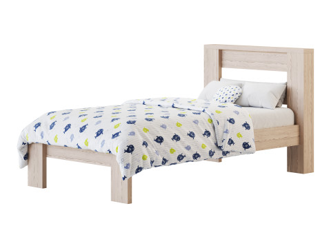 DHP Jaymee Kids Wood Platform Bed Frame 3Dモデル